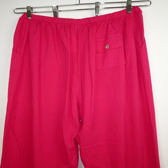 Bryn Walker Cropped Pants Women's Plus Size 2X Pink Cotton Pull On Relaxed NEW - Picture 5 of 9